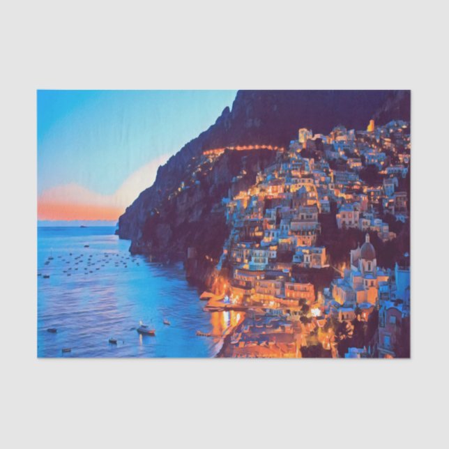 ldp POSITANO Amalfi Coast - sunset taken by Hotel Tissue Paper (Front)
