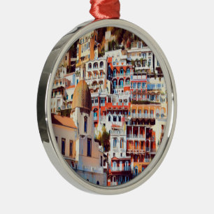 ldp POSITANO - town - church Santa Maria Assunta - Metal Ornament