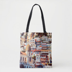 ldp POSITANO - town - church Santa Maria Assunta - Tote Bag