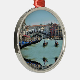 ldp RIALTO BRIDGE - Venice - Canal Grande Metal Ornament