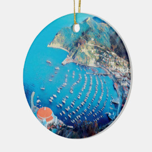 ldp SANTA CATALINA Island - California - harbor Ceramic Ornament