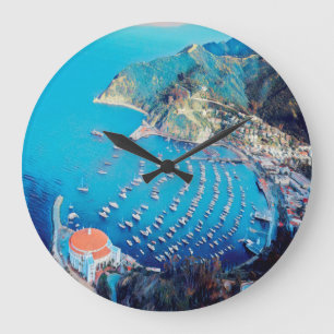 ldp SANTA CATALINA Island - California - harbor Large Clock