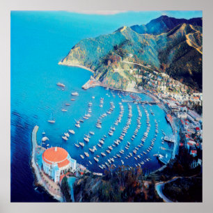 ldp SANTA CATALINA Island - California - harbor Poster