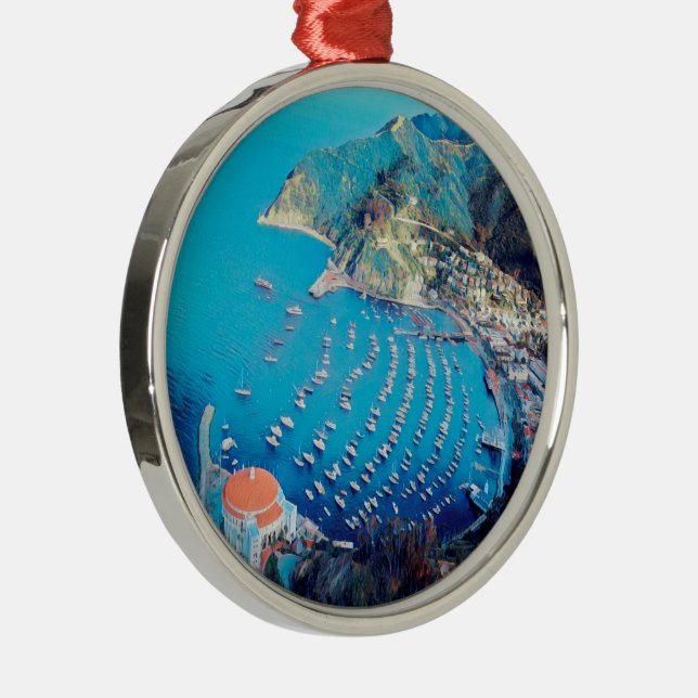 ldp SANTA CATALINA Island - California - harbour Metal Ornament (Right)