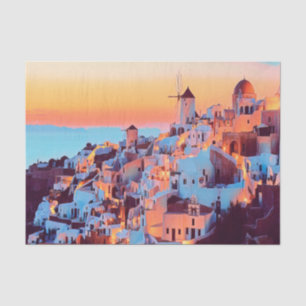 ldp SANTORINI - panorama - by nigth - Tissue Paper