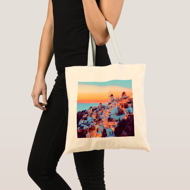 ldp SANTORINI - panorama - by nigth - Tote Bag (Front (Product))