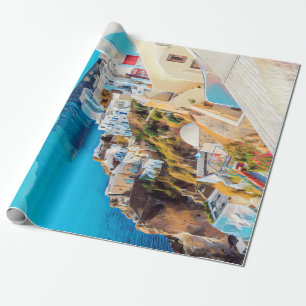 ldp SANTORINI - panorama - Wrapping Paper