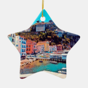 ldp SORRENTO - panorama - beach - Ceramic Ornament