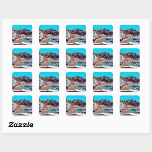 ldp SORRENTO - panorama - beach - Square Sticker