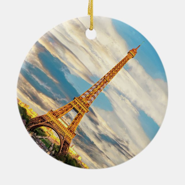 ldp TOUR EIFFEL - Paris - view - Ceramic Ornament (Back)