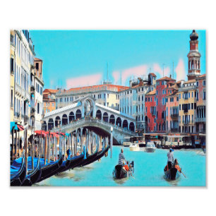 ldp VENICE - gondolas - rialto - Photo Print