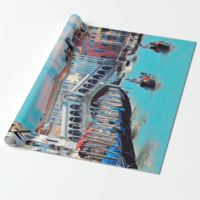 ldp VENICE - gondolas - rialto - Wrapping Paper (Unrolled)
