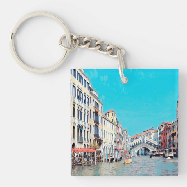 ldp VENICE - Grand Canal - Rialto beach - Key Ring (Front)