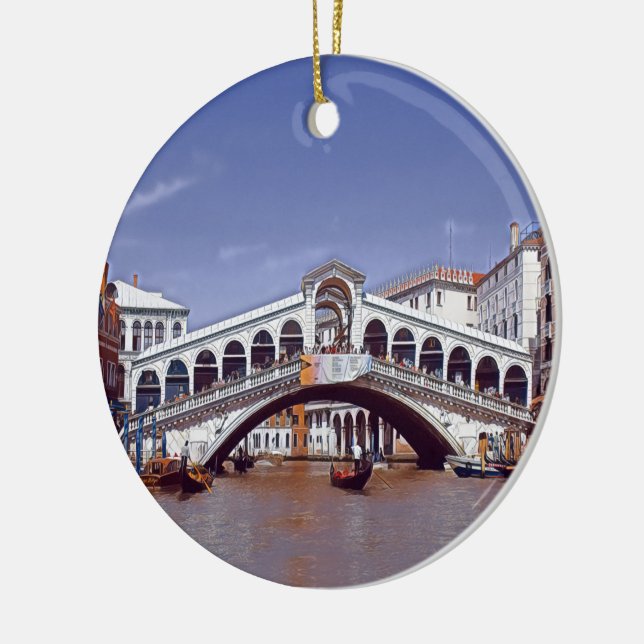 ldp Venice - RIALTO BRIDGE - Ceramic Ornament (Left)