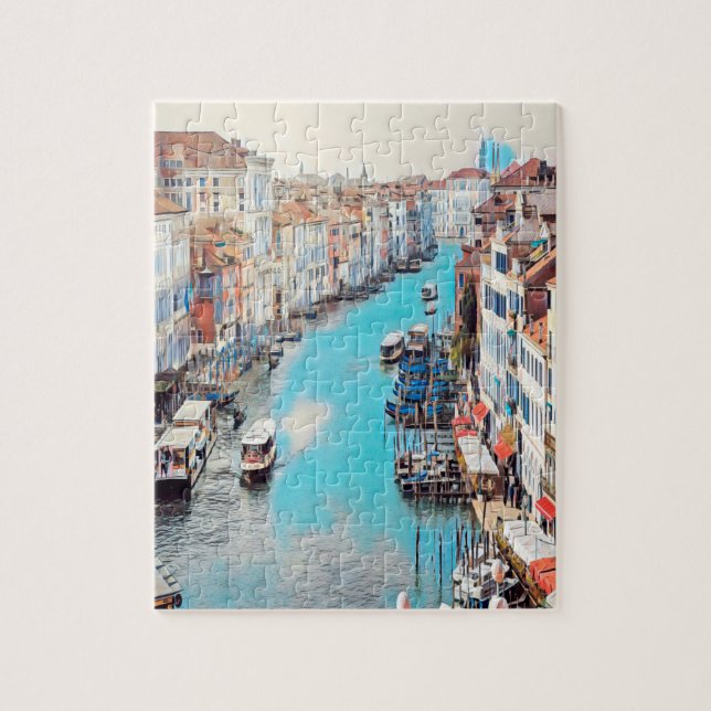 ldp VENICE - View of the Grand Canal from Rialto Jigsaw Puzzle (Vertical)