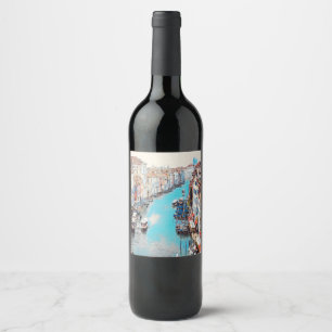 ldp VENICE - View of the Grand Canal from Rialto Wine Label