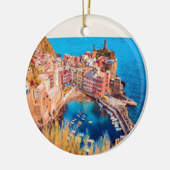 ldp VERNAZZA - Cinque Terre - Ceramic Ornament (Left)