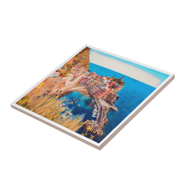 ldp VERNAZZA - Cinque Terre - Ceramic Tile (Side)