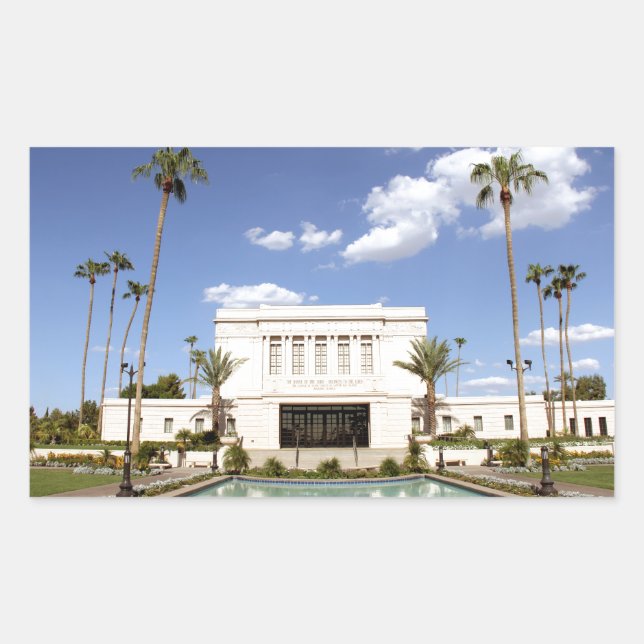 lds mesa arizona temple mormon picture rectangular sticker (Front)