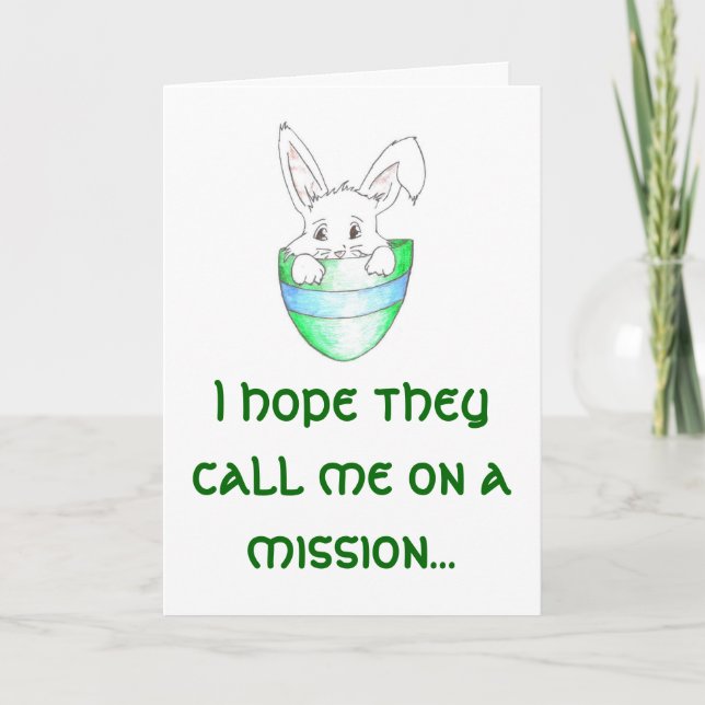 LDS Missionary Easter Greeting Card (Front)