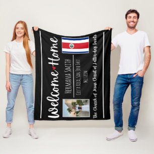 LDS Missionary Homecoming Welcome Home Custom Sign Fleece Blanket