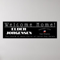 LDS Missionary Welcome Home Custom Poster Sign