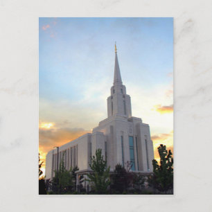 LDS mormon Oquirrh Mountain Utah temple Postcard