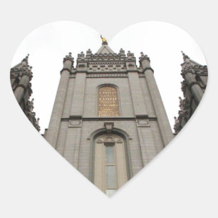 LDS Mormon Salt Lake City Temple photograph Heart Sticker