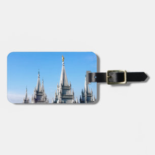 lds salt lake city temple angel moroni luggage tag