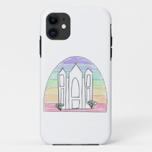LDS Salt Lake City Temple rainbow sunset mormon  Case-Mate iPhone Case
