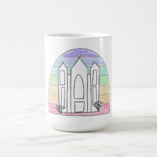 LDS Salt Lake City Temple rainbow sunset mormon Coffee Mug