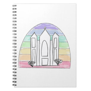 LDS Salt Lake City Temple rainbow sunset mormon Notebook