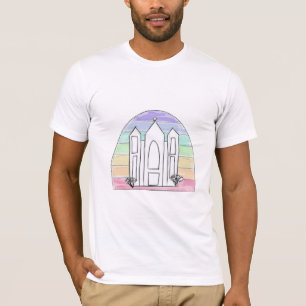 LDS Salt Lake City Temple rainbow sunset mormon T-Shirt