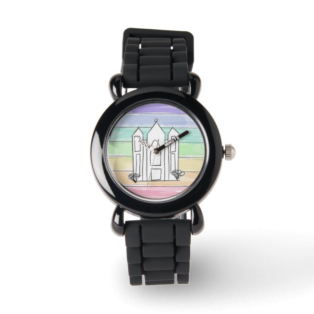 LDS Salt Lake City Temple rainbow sunset mormon Watch (Front)