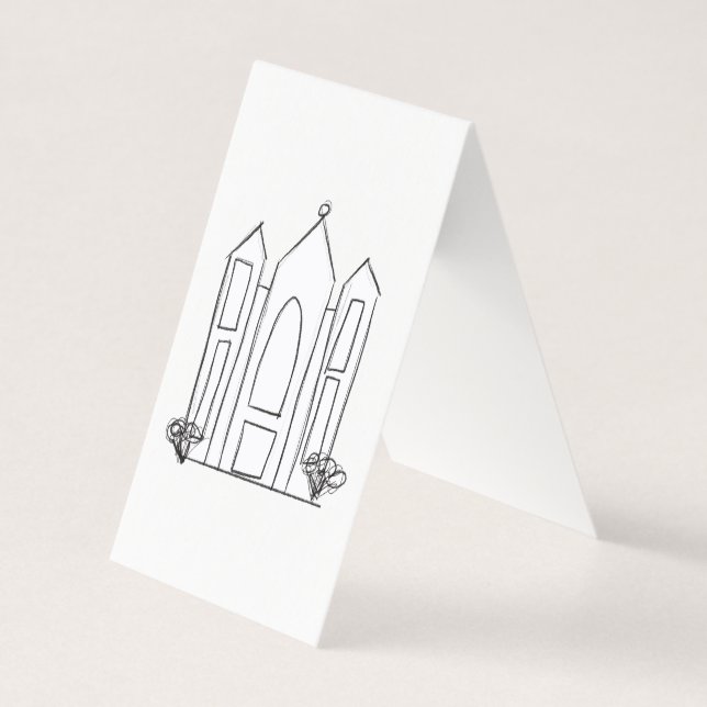 LDS Salt Lake City Temple simple modern mormon  (Front)