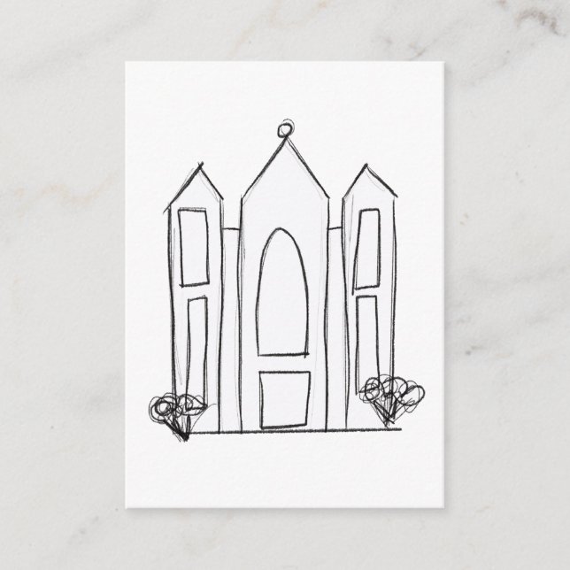 LDS Salt Lake City Temple simple modern mormon  Advice Card (Front)