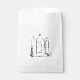 LDS Salt Lake City Temple simple modern mormon Favour Bag