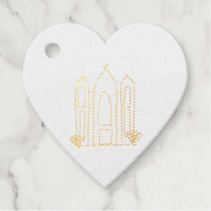 LDS Salt Lake City Temple simple modern mormon Favour Tags