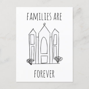 LDS Salt Lake City Temple simple modern mormon  Invitation Postcard
