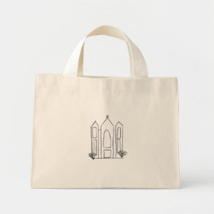 LDS Salt Lake City Temple simple modern mormon Mini Tote Bag