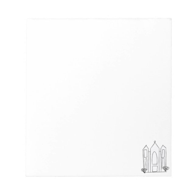 LDS Salt Lake City Temple simple modern mormon  Notepad (Front)