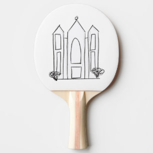 LDS Salt Lake City Temple simple modern mormon Ping Pong Paddle
