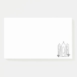 LDS Salt Lake City Temple simple modern mormon Post-it Notes