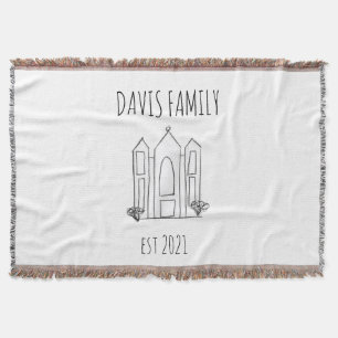 LDS Salt Lake City Temple simple modern mormon Throw Blanket