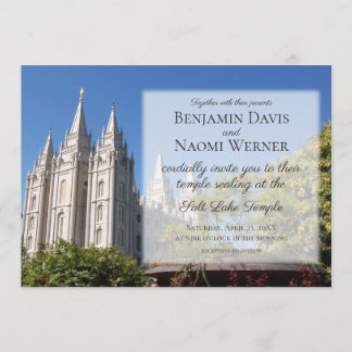 LDS Salt Lake Temple Wedding Invitations