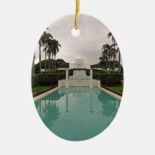 LDS Temple, Laie, Hawai'i. Ceramic Ornament