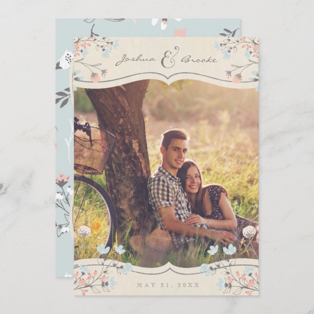 LDS TEMPLE WEDDING INVITATION | Photo Vintage (Front/Back)