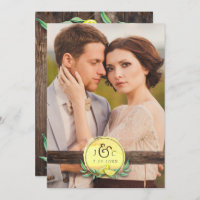 LDS TEMPLE WEDDING INVITATION | Rustic Wood Lemon