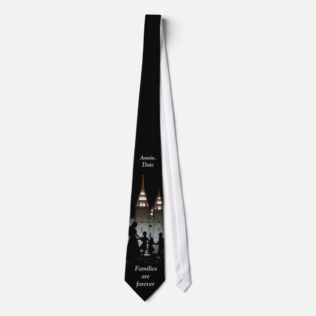 LDS Tie--SL Temple; Families are Forever Tie (Front)