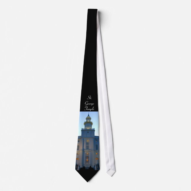LDS Tie--St George Temple; Mormon Temple Tie (Front)